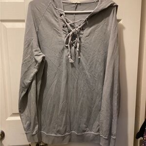 Easel Gray Casual Hoodie